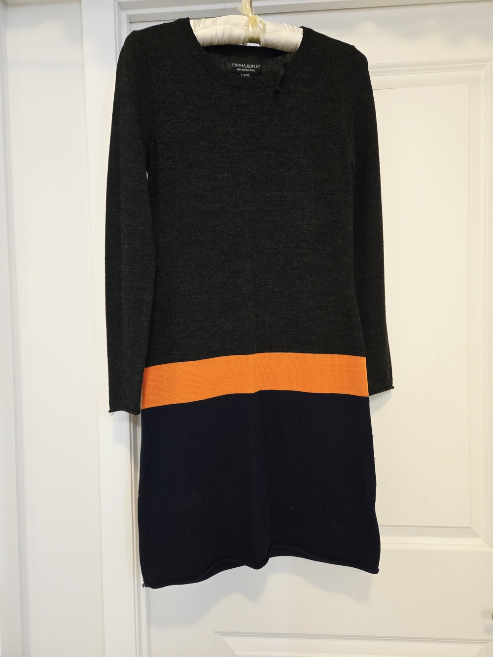 Cynthia Rowley Charcoal Merino Wool Crewneck DRESS XS/TP